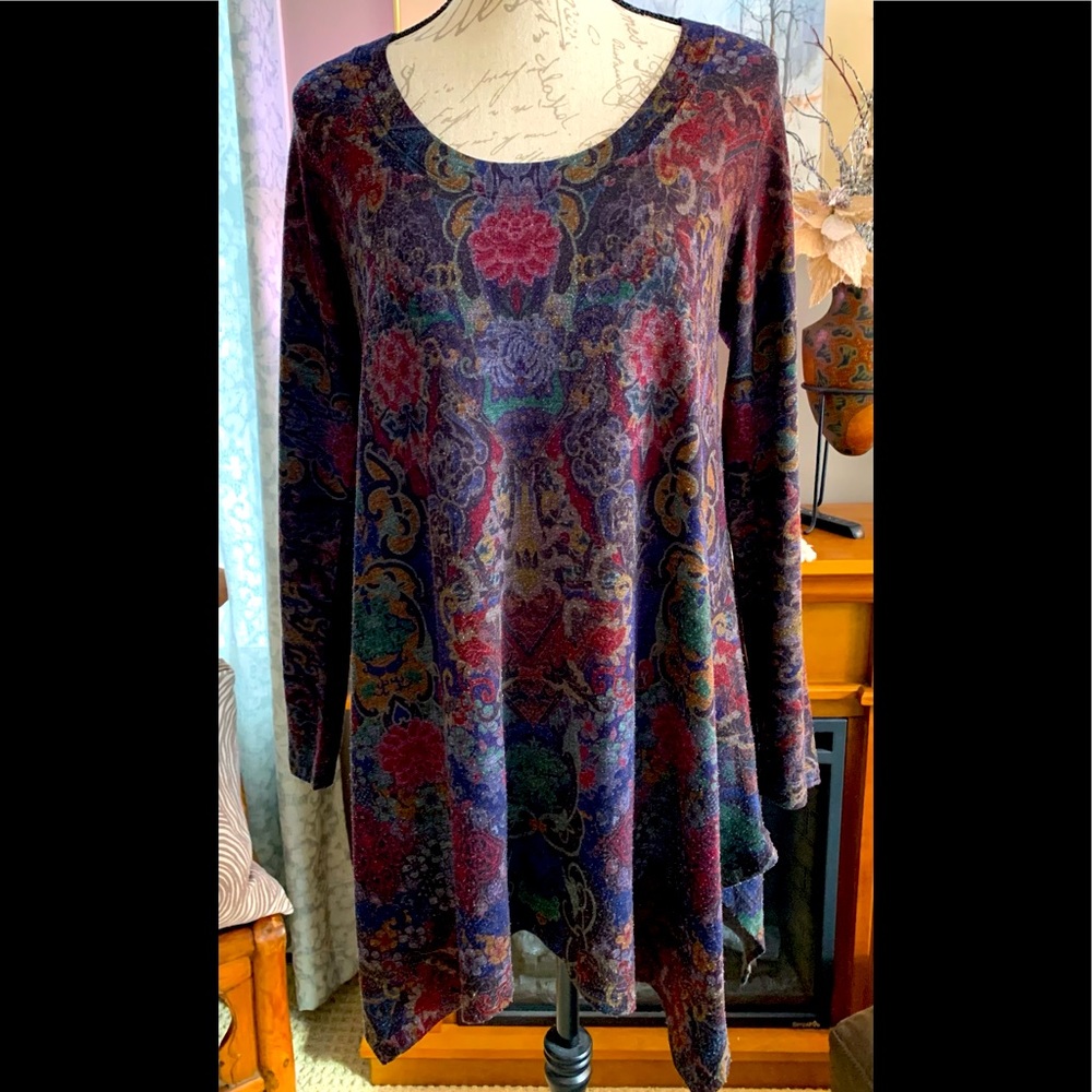 SOFT SURROUNDINGS SHARKBITE HEM TUNIC SZ M